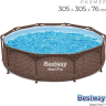 Бассейн каркасный BESTWAY STEEL PRO 561JE 305 х 76 см, ротанг