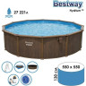 Каркасный бассейн BESTWAY 488х130см, композитный, 21490л + лестница