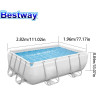 Каркасный бассейн BESTWAY POWER STEEL 282х196х84см, 3662л, фильтр-насос 1249л/ч
