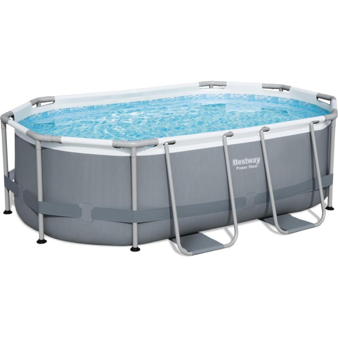 Каркасный бассейн BESTWAY POWER STEEL 305х200х84см, 3668л + фильтр-насос 1249л/ч, поплавок-дозатор