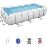 Каркасный бассейн BESTWAY POWER STEEL 404х201х100см, 6478л, фильтр-насос 2006л/ч