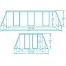 Каркасный бассейн BESTWAY POWER STEEL 412х201х122см, 8124л + фильтр-насос 2006 л/ч