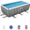 Каркасный бассейн BESTWAY POWER STEEL 412х201х122см, 8124л + фильтр-насос 2006 л/ч, лестница