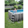 Каркасный бассейн BESTWAY POWER STEEL 412х201х122см, 8124л + фильтр-насос 2006 л/ч, лестница