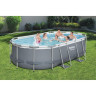 Каркасный бассейн BESTWAY POWER STEEL 427х250х100см, 7250л + фильтр-насос 2006 л/ч, лестница