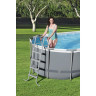 Каркасный бассейн BESTWAY POWER STEEL 549х274х122см, 13430л + фильтр-насос 5678 л/ч, лестница, тент