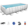 Каркасный бассейн BESTWAY POWER STEEL 549х274х122см, 14812л + фильтр-насос 5678 л/ч, тент, лестница