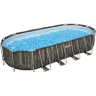 Каркасный бассейн BESTWAY POWER STEEL 561ES 732x366x1.32см, 28068 л, фильтр-насос 9463 л\ч, лестница, тент, поплавок-дозатор