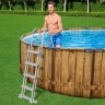 Каркасный бассейн BESTWAY POWER STEEL РОТАНГ 488х122 см, 19480 л + фильтр-насос BESTWAY 5678 л/ч, тент, лестница