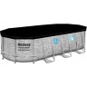 Каркасный бассейн BESTWAY POWER STEEL Ротанг 549х274х122см, 13430л + фильтр-насос 5678 л/ч, лестница, тент