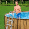 Каркасный бассейн BESTWAY SPLASHVIEW POOL 561JM BW, 427х107см, фильтр-насос, лестница, тент