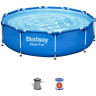 Каркасный бассейн BESTWAY STEEL PRO 305х76см, 4678л + фильтр-насос 1249 л/ч