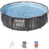 Каркасный бассейн BESTWAY STEEL PRO MAX 366х100см, 9150л + фильтр-насос 2006 л/ч, лестница