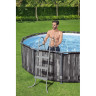 Каркасный бассейн BESTWAY STEEL PRO MAX 366х100см, 9150л + фильтр-насос 2006 л/ч, лестница