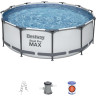 Каркасный бассейн BESTWAY STEEL PRO MAX 366х100см, 9150л + фильтр-насос 2006 л/ч, лестница