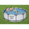 Каркасный бассейн BESTWAY STEEL PRO MAX 366х100см, 9150л + фильтр-насос 2006 л/ч, лестница