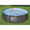 Каркасный бассейн BESTWAY STEEL PRO MAX 427х107см, 13030л + фильтр-насос 3028 л/ч, тент, лестница