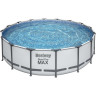 Каркасный бассейн BESTWAY STEEL PRO MAX 488х122см, 19480л + фильтр-насос 5678 л/ч, тент, лестница