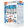 Каркасный бассейн BESTWAY STEEL PRO MAX 561FM 610x132см, 33240 л, фильтр-насос 9463 л\ч, лестница, тент
