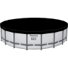 Каркасный бассейн BESTWAY STEEL PRO MAX 561FM 610x132см, 33240 л, фильтр-насос 9463 л\ч, лестница, тент