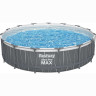 Каркасный бассейн BESTWAY STEEL PRO MAX 561GD 457x107 см, 14970 л, фильтр-насос 3028 л\ч, лестница, тент, подсветка