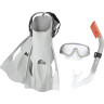 Комплект для плавания BESTWAY MERIDIAN SNORKEL от 7 лет, р-р.ласт 41-46, 2 цвета