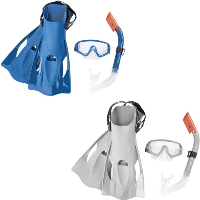 Комплект для плавания BESTWAY MERIDIAN SNORKEL от 7 лет, р-р.ласт 41-46, 2 цвета