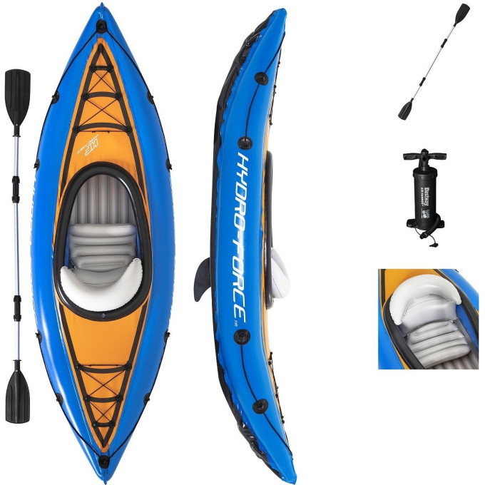 Надувная байдарка BESTWAY COVE CHAMPION, 275x81см, до 100кг