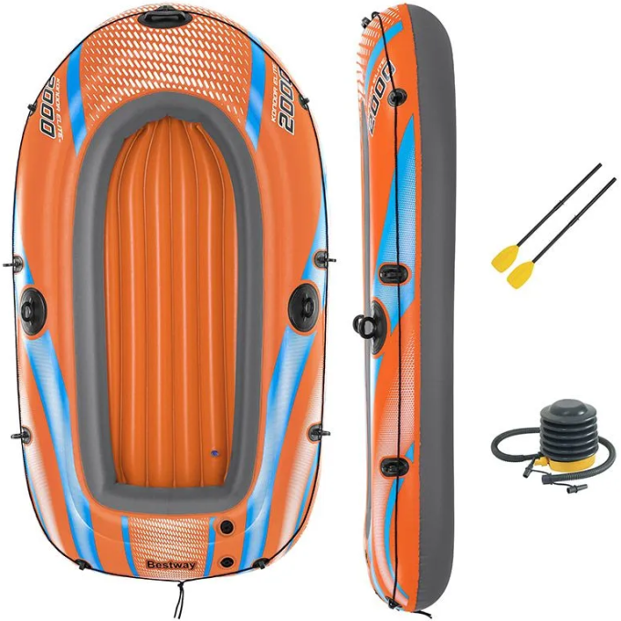 Надувная лодка BESTWAY KONDOR ELITE 2000 61141 196х106см, весла, насос, до 120 кг