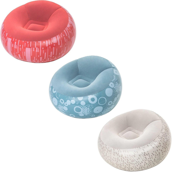 Надувное кресло BESTWAY INFLATE-A-CHAIR 112х112х66см 3 цвета