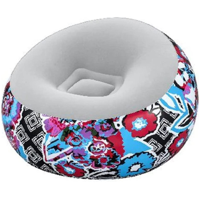 Надувное кресло BESTWAY INFLATE-A-CHAIR FLORAL 75111 112x112x66см