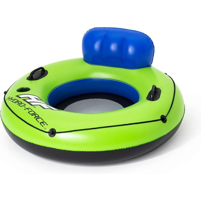 Надувной круг-кресло 119см (106х106х45см) BESTWAY WHITECAP RIDER с ручками, до 90кг