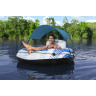 Надувной круг-кресло BESTWAY RAPID RIDER 43725 137x137см с ручками и подстаканником, навес, до 100 кг