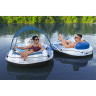 Надувной круг-кресло BESTWAY RAPID RIDER 43725 137x137см с ручками и подстаканником, навес, до 100 кг