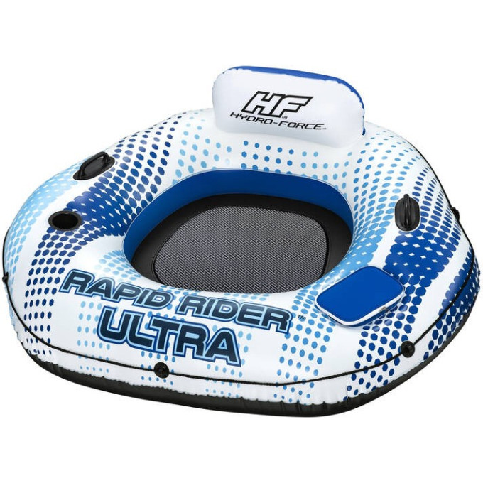 Надувной круг-кресло BESTWAY RAPID RIDER ULTRA 43726 165x148см с ручками и подстакаником, холодильник, до 100кг