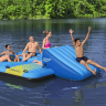 Надувной матрас-остров для плавания 376x311см BESTWAY SUMMER SLIDE ACTIVITY 43728 с горкой , до 500 кг