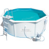 Стальной бассейн BESTWAY HYDRIUM 300х120см, 7630л + песочный ф/насос 3028 л/ч, лестница, тент, подстилка