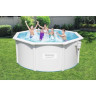 Стальной бассейн BESTWAY HYDRIUM 300х120см, 7630л + песочный ф/насос 3028 л/ч, лестница, тент, подстилка