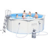 Стальной бассейн BESTWAY HYDRIUM 300х120см, 7630л + песочный ф/насос 3028 л/ч, лестница, тент, подстилка