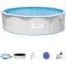 Стальной бассейн BESTWAY HYDRIUM 460х120см, 17430л + песочный ф/насос 5678 л/ч, лестница, тент, подстилка