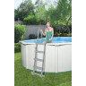 Стальной бассейн BESTWAY HYDRIUM 460х120см, 17430л + песочный ф/насос 5678 л/ч, лестница, тент, подстилка