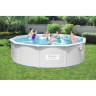 Стальной бассейн BESTWAY HYDRIUM 460х120см, 17430л + песочный ф/насос 5678 л/ч, лестница, тент, подстилка
