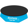 Тент для бассейна BESTWAY FAST SET POOLS с надувным бортом 244см (D240см)